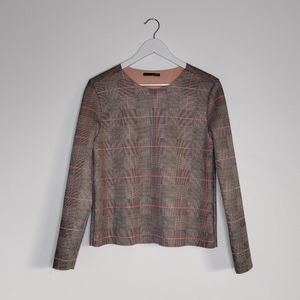 Zara Women's Plaid Long Sleeve Top